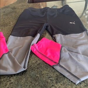 Pink black & gray leggings